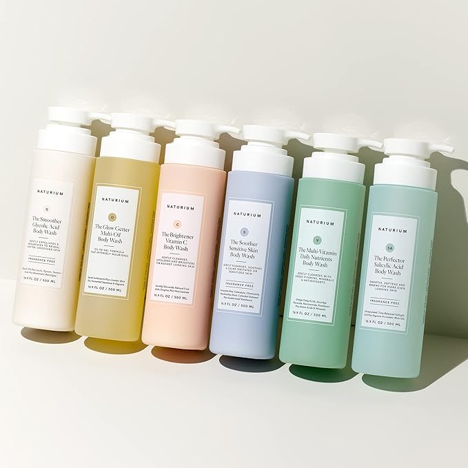 Naturium The Smoother Glycolic Acid Exfoliating Body Wash, Soft & Smoothing Cleanser, 16.9 oz