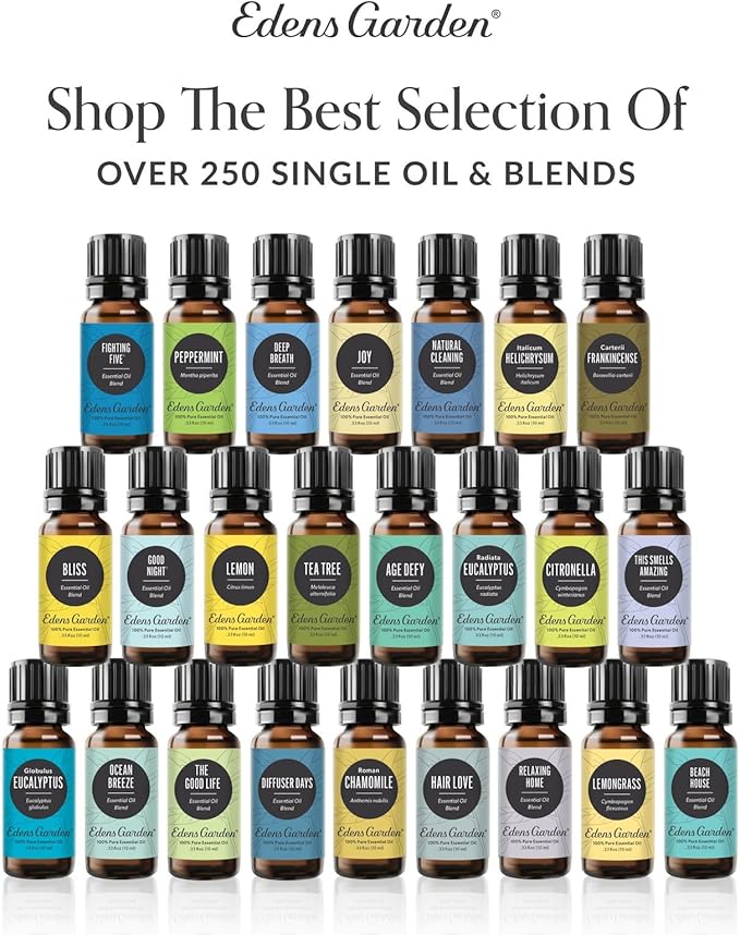 Edens Garden Essential Oils Aches & Pains 6 Set – 100% Pure Therapeutic Grade, Natural Aromatherapy Blends for Headache, Muscle Relief & Relaxation – Undiluted for Massage & Self-Care, 10 ml/ 6 Pack