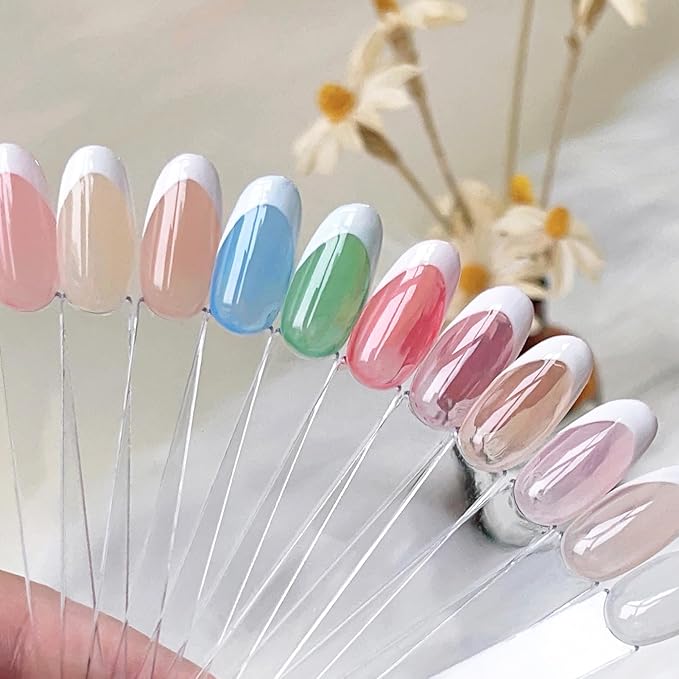 Born Pretty Milky White Jelly Gel Nail Polish Jelly White Sheer Natural Translucent Hema-Free Soak Off U v Gel Polish Nail Art DIY Salon and Home 15ML