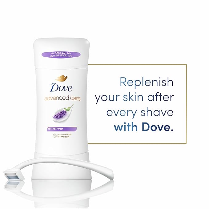 Dove Antiperspirant Deodorant Stick Lavender Fresh | 72 Hour Protection | Helps Repair Skin | 2.6 oz