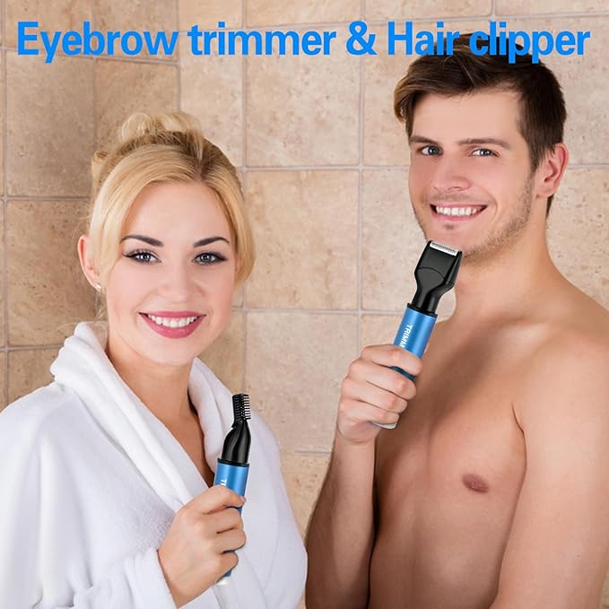 Nose Hair Trimmer for Men, Ear and Nose Hair Trimmer for Women,Sideburn,Eyebrows Hair Trimmer, Electric Facial Hair Remover with LED display, Rechargeable, Waterproof for Home, Travel Business