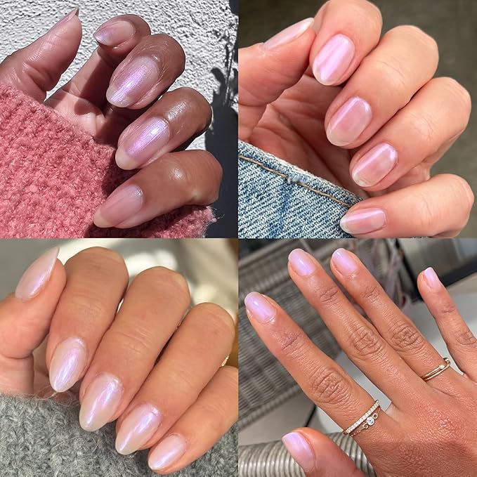 Olive & June Quick Dry Nail Polish | Instant Fast-Drying Smudgeproof Color | 15-free Vegan Cruelty-Free Formula | Lasts up to 5 Days |Salon-Quality Manicure Pedicure at Home |Baroque Pearly Iridescent