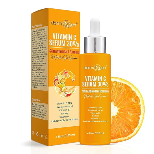 30% Vitamin C Serum for Face - Natural & Organic Anti Wrinkle & Skin Rejuvenator Moisturizer with Hyaluronic Acid & Vitamin E - Powerful Anti Aging Serum - Age-Defying Beauty Regimen- 4 FL OZ