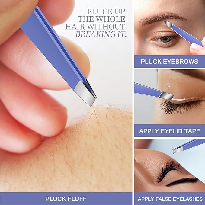 Teenitor 7 Pcs Pimple Popper Tool Kit, Surgical Grade Blackhead Remover Tools, Ingrown Hair Tweezers, Blackhead Extractor Pimple Extractor, Black Head Remover for Face