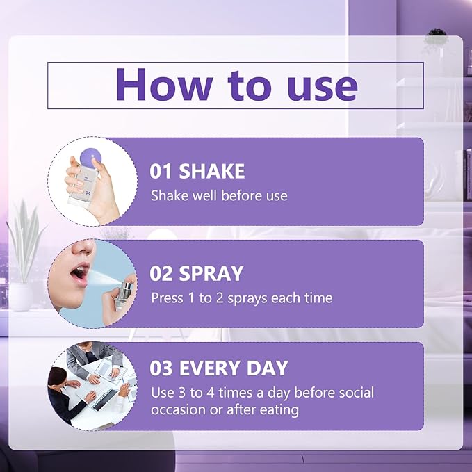 2Pcs Probiotic Oral Spray for Long-Lasting Freshness,Alcohol-Free Oral Spray with Probiotics for Breath Care,Convenient Travel-Sized Breath Spray (20ml/0.68floz)