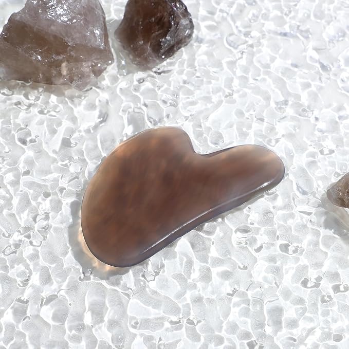 rosenice Gua Sha Facial Tools Gua Sha Agate Stone for Face Skincare Facial Body for Gray