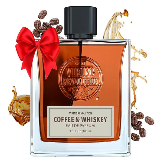 Viking Revolution Coffee and Whiskey Cologne for Men - Eau de Parfum - Earthy Perfume with Notes of Roasted Coffee, Aged Whiskey, Sandalwood, Cedar, Patchouli, Vanilla - Gifts for Men 3.5 Fl Oz