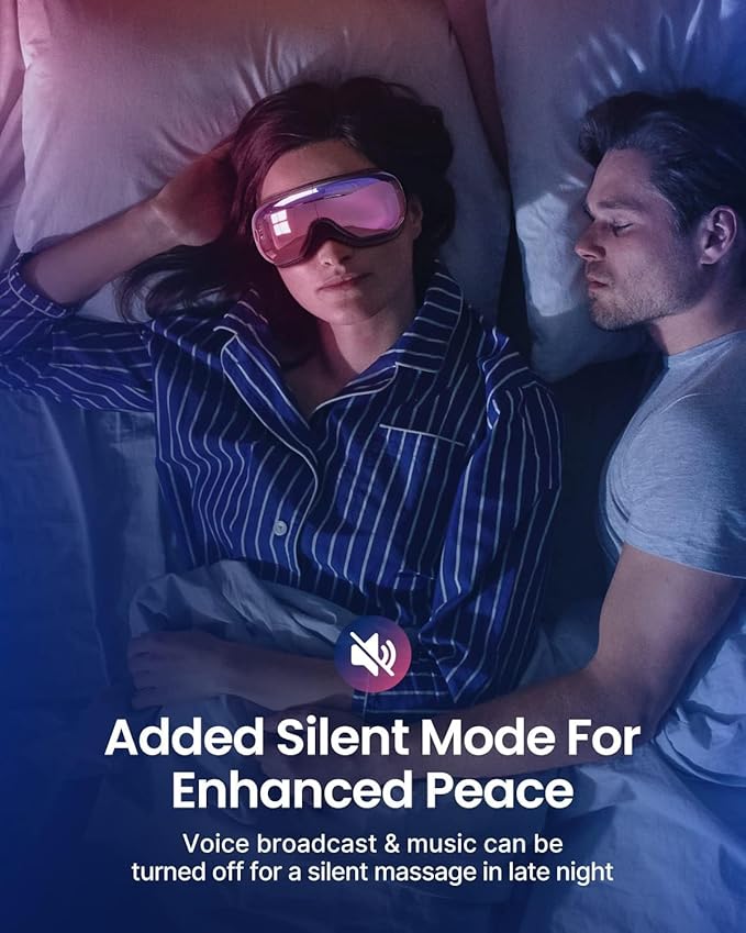 RENPHO Eyeris 1 Eye Massager with Heat, Christmas Birthday Gifts for Women Men Mom Dad Her Him, FSA Eligible HSA Eye Mask for Migraine, Smart Sleep Mask for Dry Eyes Relax, Reduce Strain