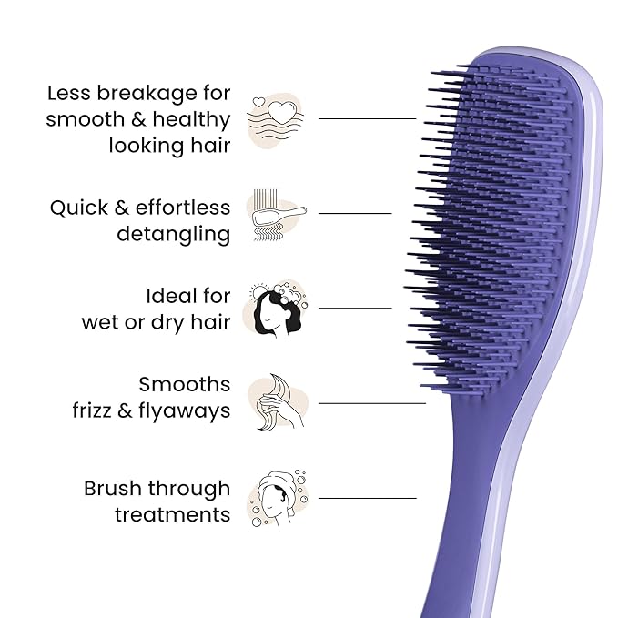 Tangle Teezer Ultimate Detangler Brush for Wet & Dry Hair, Eliminates Knots & Reduces Breakage for All Hair Types, Amazon Exclusive Lilac Purple