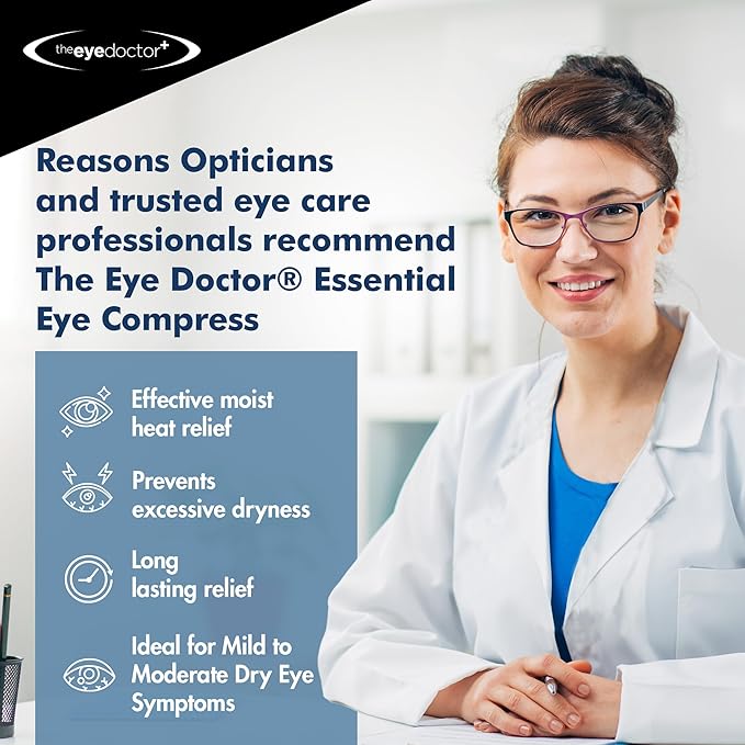 The Eye Doctor Essential Mask – Hot Eye Compress Heat Bag for Dry Eye, Blepharitis and MGD - Safe to Heat in a Microwave – Hot and Cold Eye Compress