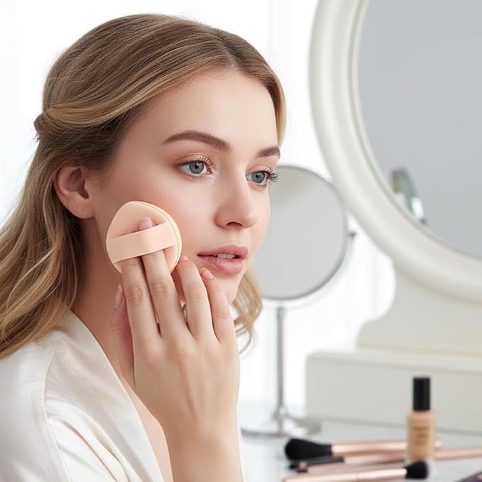 4 Packs Foundation Sponge, Makeup Sponge Set for Liquid, Cream, and Powder, Non-Absorbent & Fast Blending, Fluffy & Bouncy