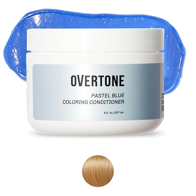Overtone Semi Permanent Hair Color Conditioner, Glacier Mist, 8 oz, Nourishing, Damage-Free, Color Depositing Mask for All Hair Types with Shea Butter & Coconut Oil, Vegan & Cruelty-Free