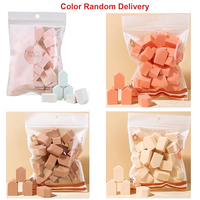25 PCS Makeup Blenders Sponges Set, Use for Dry and Wet, Perfect for Full Face Curve Blending, Cream, Liquid, Powder Foundation Cosmetics, Latex Free & Soft & Flexible, Pentagon
