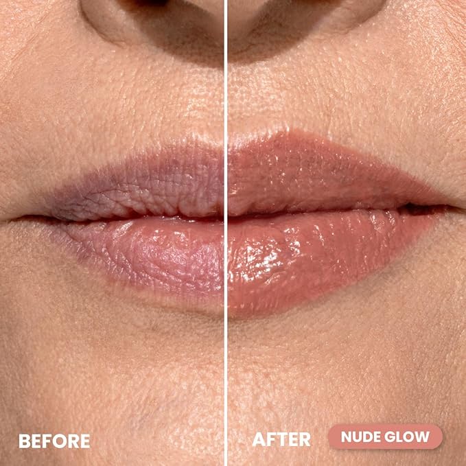 Prime Prometics PrimeLip Plumping Lip Balm for Mature Women – 3-in-1 Lipstick, Gloss & Balm – Non-Stinging Lip Plumper – Smooths Lip Lines, Lightweight, Buildable Color (Nude Glow)