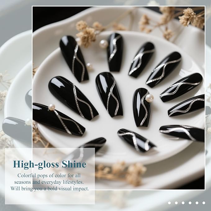 Artdone Gel Nail Polish Hema-free Solid Color Black For All Seasons Neutral Soak Off LED Lamp Needed For Manicure Nail Art