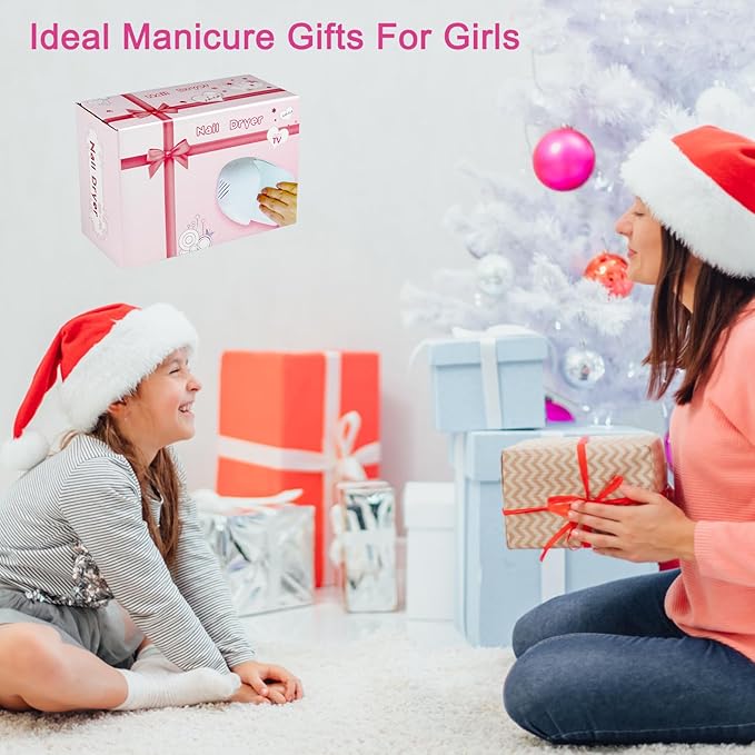 Nail Fan Dryer for Regular Nail Polish, Portable Nail Dryer Nail Art Polish Machine Quick Dry Nail Polish Gel Nail Dryer Blower for Fingernail Toenail, Portable Fans Battery Operated