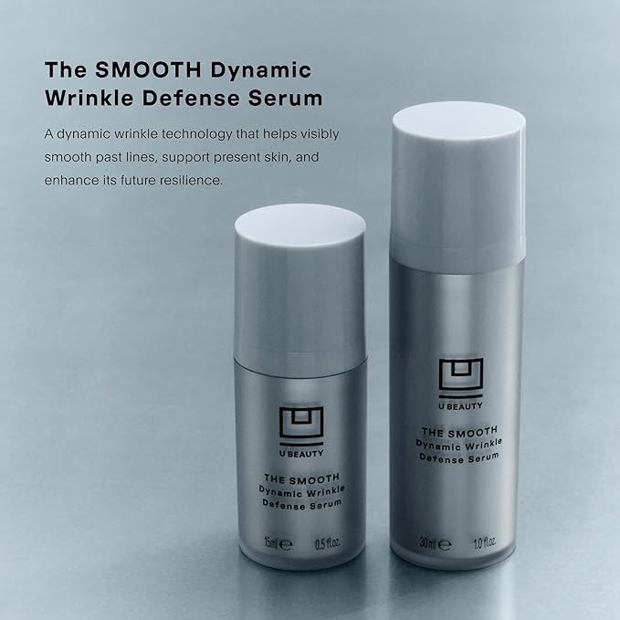 U Beauty The SMOOTH Dynamic Wrinkle Defense Serum - Multi-Peptide Complex, Copper Peptides, Retinol, Centella Exosomes, Vegan Silk Protein for Visible Wrinkle Reduction, Firming & Hydration 5ml