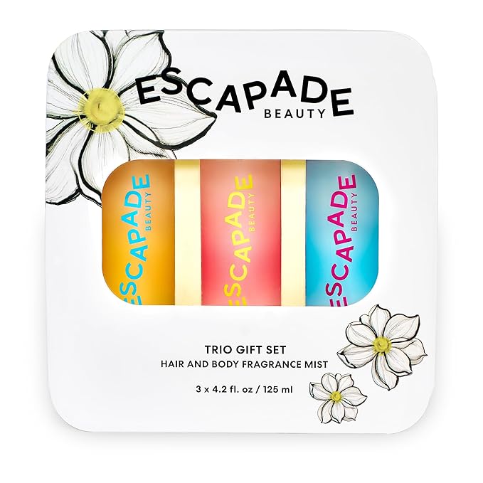 ESCAPADE BEAUTY Trio Gift Set: So Alive, Soak it In, Cozy Up - Hair and Body Fragrance Mist - (3), 4.2oz each