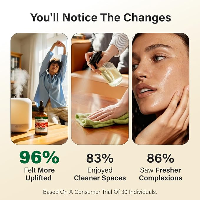 KUKKA Grapefruit Essential Oils - 4 Fl Oz - for Hair, Skin, Diffuser, Aromatherapy & DIY Soap Making Scent