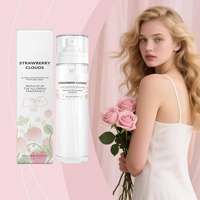 Strawberry Clouds Ultra-Concentrated Perfume Mist - Sweet Strawberry Vanilla Body Spray for Women, Long-Lasting Bath And Shower Fragrance (2)