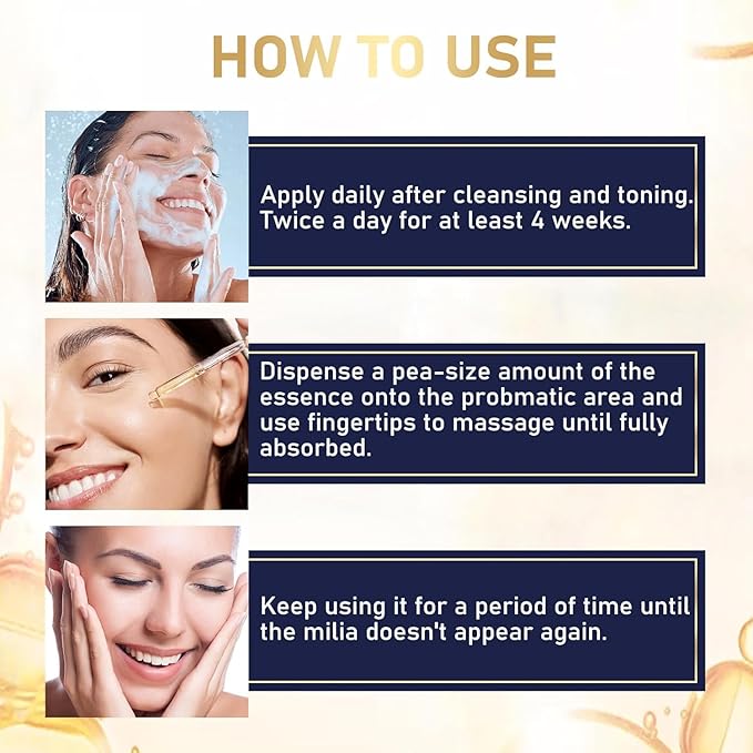 Milia Remover Serum for Eyes and Face,Milia Spot Removal with Salicylic Acid，Milia Acne Serum