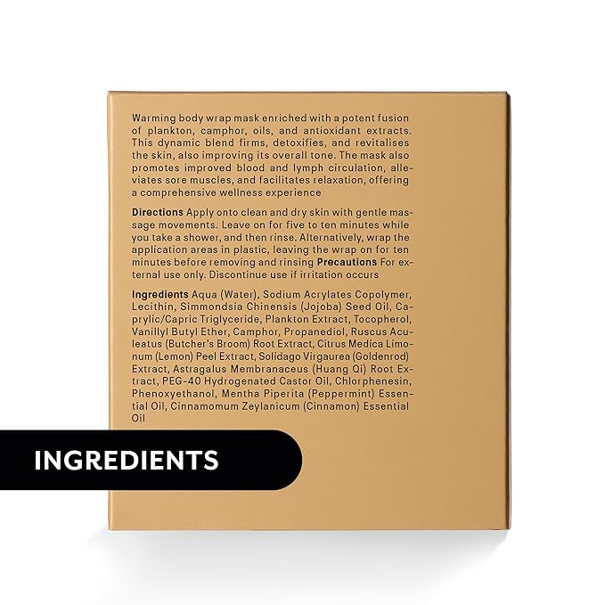 The Act Body Hot Wrap Mask - Firming and Hydrating Body Mask & Wrap for Thighs and Legs, Smooth Skin Effect with Warming & Cooling Sensation, Hot Cream, Self-Care Gift, 8.8 oz