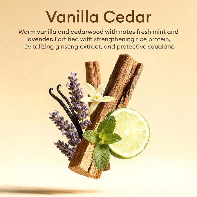 Vove Complete Hair & Body Bar Set with Storage Bags, 3 Bars: Shampoo, Conditioner & Body Wash with Rice Protein & Cocoa Butter, Vanilla Cedar & Neroli, Plastic-Free, Moisturizing & Strengthening