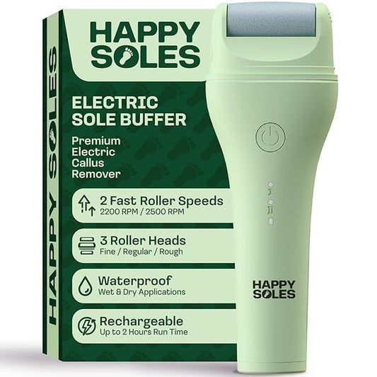 Electric Sole Buffer Foot Callus Remover - Rechargeable Electric Foot File for Dead Dry Skin - Professional Pedicure Tool - Smooth Cracked Heels & Calloused Feet - Ultimate Self-Care Tool