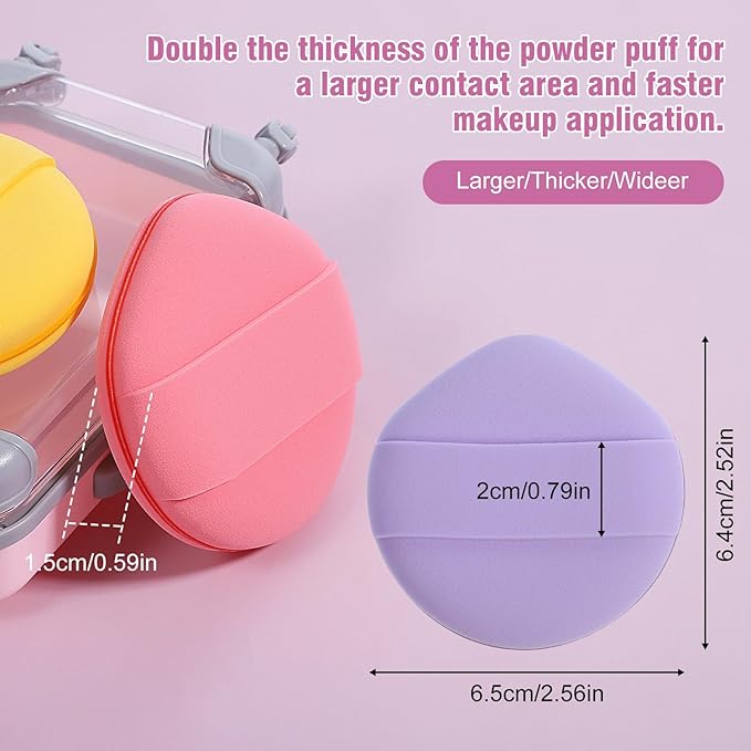 4 Packs Foundation Sponge, Makeup Sponge Set for Liquid, Cream, and Powder, Non-Absorbent & Fast Blending, Fluffy & Bouncy