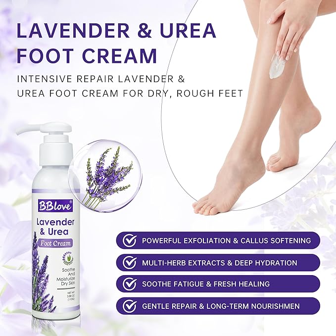 Lavender Foot Soak Set - Moisturizing Gel Socks, Foot File,Salt, Scrub, Foot Cream-5-in-1 Spa Care Kit & Cracked Heel Treatment, Exfoliating Dead Skin Repair Care Gift Set for Him and Her