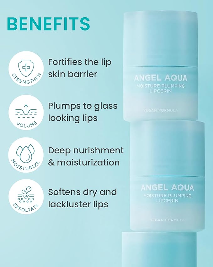 BEYOND Plumping Lipcerin (0.5fl oz) - Dewy Hydrating Lip Care Balm. Overnight Sleeping Mask for Dry, Chapped Lips. Vegan Formula with Collagen, Hyaluronic Acid, Peptides.