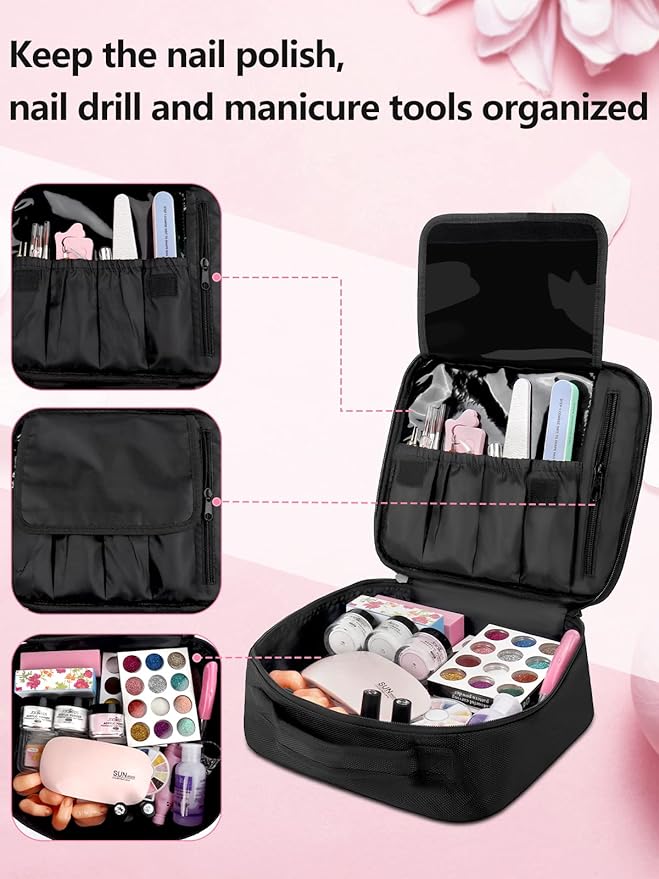42 Colors Acrylic Nails Kits with Drill and UV Light- Acrylic Nail Powder Glitter and Monomer Liquid Kit with Nail Storage Bag, 5PCS Practice Finger