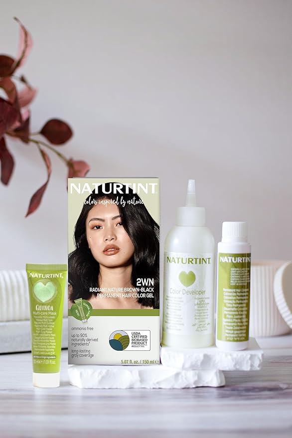 Naturtint 2WN Radiant Nature Brown Black Permanent Hair Color (Pack of 1), Ammonia Free, Vegan, Cruelty Free, up to 100% Gray Coverage, Long Lasting Results (Packaging may vary)