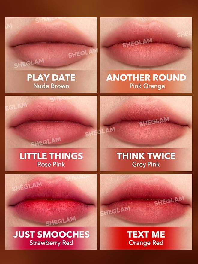 SHEGLAM Soft Haze Lip Blur Waterproof Liquid Lipstick Matte Transfer-Proof Lip Tint Lasting Super Stay Lip Stain-Just Smooches