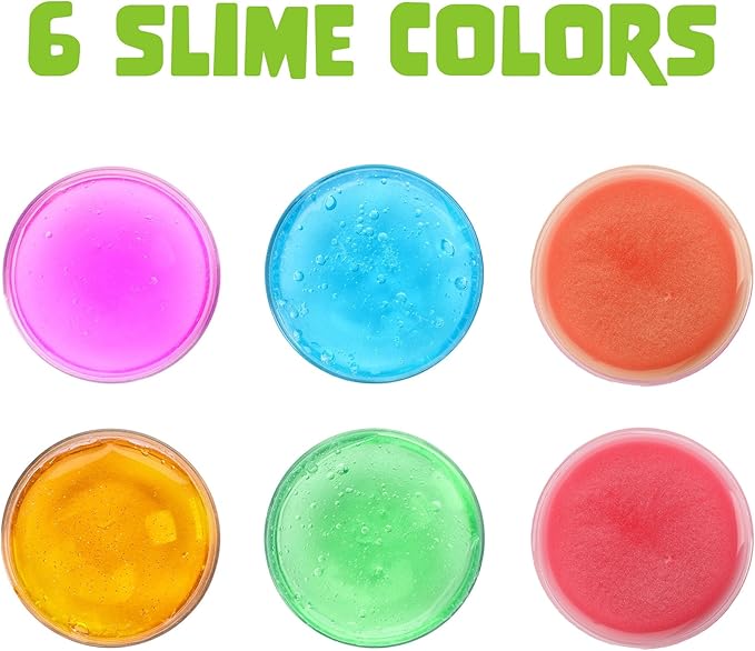 Bubble Bombs for Kids with Surprise Bath Slime Inside (6 Pack) - Colorful Sensory Toys Inside for Boys & Girls – Fizzes, Foams & Bubbles, Fruity Scents, Made in USA by Two Sisters