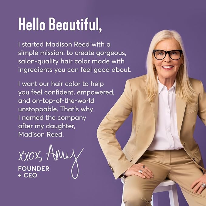 Madison Reed Radiant Hair Color Kit | 9N Medium Neutral Blonde (Nocera Blonde) for 100% Gray Hair Coverage | Dimensional Salon-Quality Permanent Hair Dye | PPD-Free & Ammonia-Free | 2 Pack