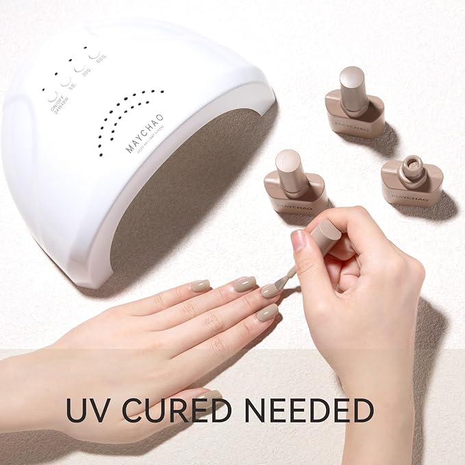 MAYCHAO 15ML Neutral Nude Gel Nail Polish 1Pc Natural Nude Gel Polish Soak Off UV LED Nail Polish Nail Art Starter Manicure Salon DIY at Home, 0.5 OZ