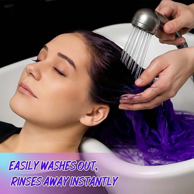 4 Colors Temporary Hair Color Wax for Christmas Party, Stocking Stuffers - DIY Washable Natural Instant Hair Color for Women Temporary Hair Dye for Kids Teens Women Men(Blue&Purple&Red&Green 4pcs)