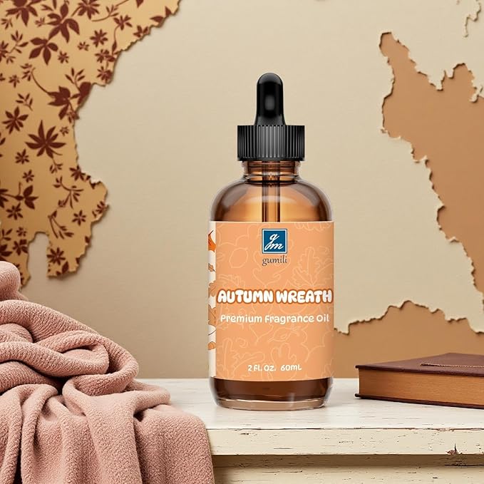 Autumn Wreath Fragrance Oil 2 Oz, Natural Scent Oil for Home Essential Oils Diffuser, Candle Making, Soap Making, DIY Body Oils, Perfume, Body Mist, Spray - Fall Scent