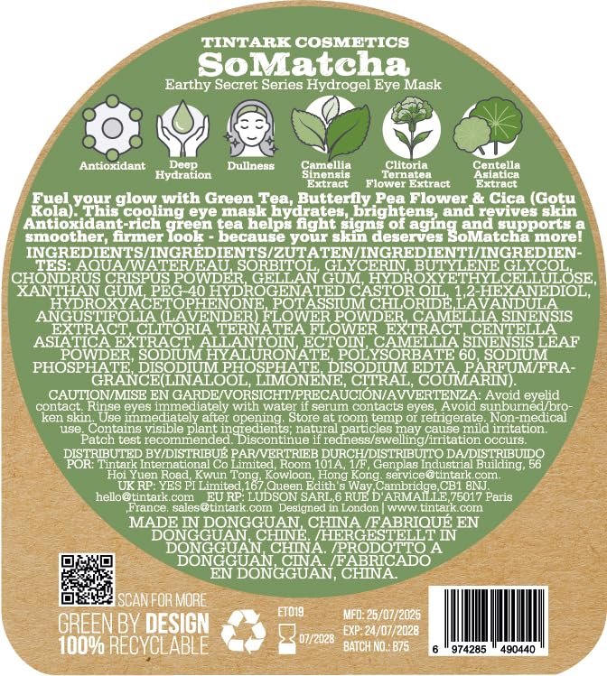 Matcha Hydrogel Under Eye Patches 28 Pairs Antioxidant Green Tea Eye Mask for Puffy Eyes and Dark Circles 5 Minute Cooling Hydration Under Eye Treatment Ophthalmologist Tested