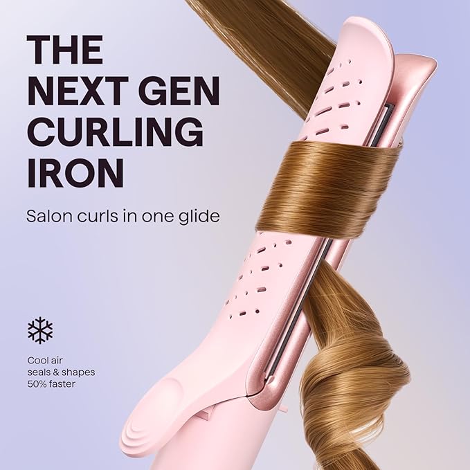 Wavytalk Airflow Styler Whirlwind Curl, Hair Straightener and Curler 2 in 1, Upgraded Curling Iron & Flat Iron Achieve One Pass Curl, Less Damage to Hair