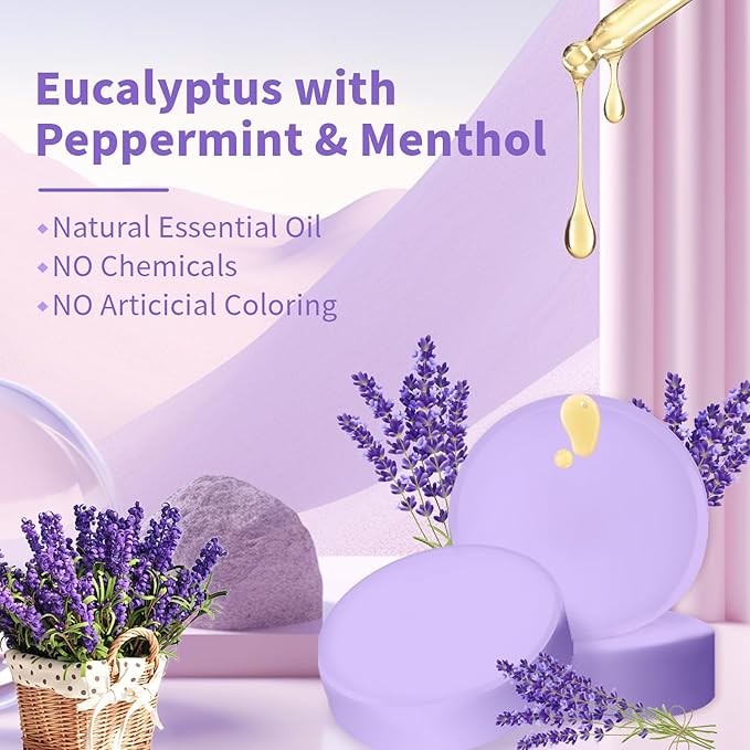 Shower Steamers Aromatherapy Gifts for Women, 18-Pack Organic Eucalyptus Lavender Mint Essential Oil Shower Bombs, Self Care Stress Relief Birthday or Christmas Stocking Stuffers Gifts for Her/Him