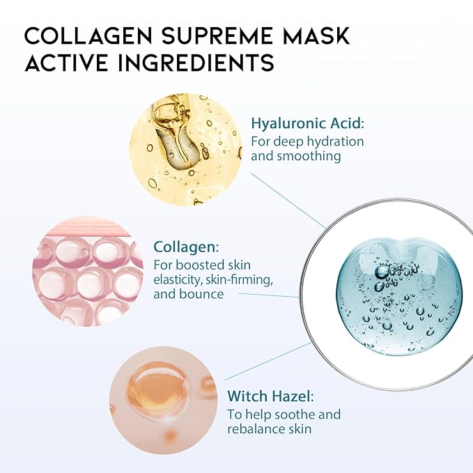 50Combo Korean Face Sheet Mask Gift Pack, Hydrating, Calming, Brightening, Smooting, Rejuvenating, EVE Vegan, Cica, Hyaluron, Retinol, Ceramide, Collagen