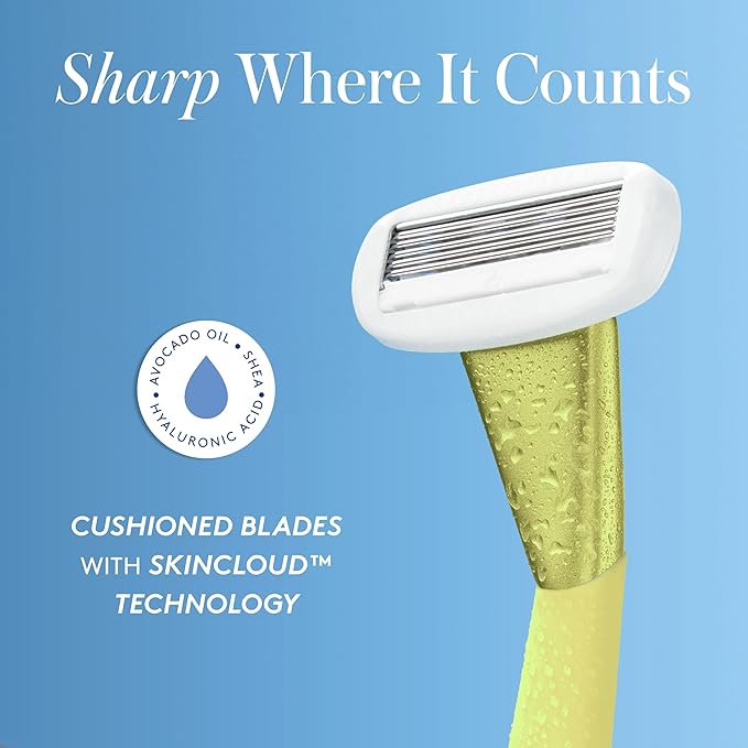 Athena Club Women's Razor Shave Kit, 1 Matchpoint Razor Handle + 6 Blade Refills