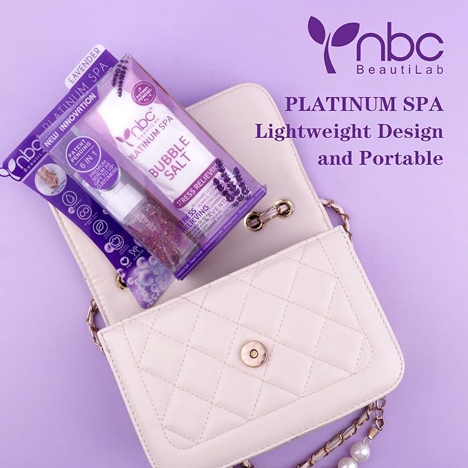 Pedicure Kit Foot Soak Set: Bubble Salt, Sugar Scrub, Massage Mask, Massage Lotion in a Box, 4 Step Foot Spa Kit for Dry Feet,Tired Feet(Lavender)