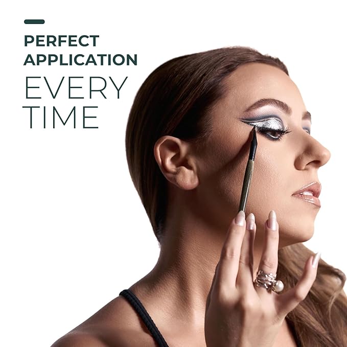 Rose and Ben Beauty E26 Pointed Liner Brush | Precise Angled Design for Winged & Cat-Eye Looks | Cruelty-Free Bristles