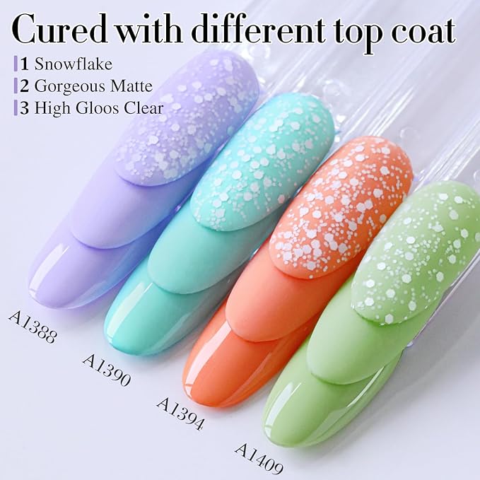 Double Rhythm 15ML Gel Nail Polish Pure Sheer Same Color Same Bottle Soak Off Gel Polish Art Manicure Salon DIY at Home for Women (Purple Lilac-A1388)