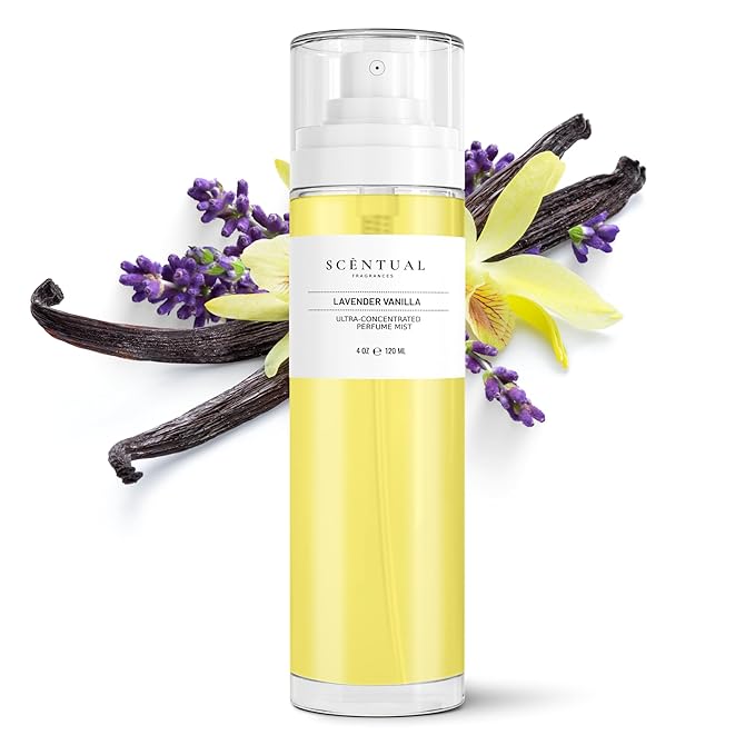Ultra-Concentrated Hair & Body Perfume Mist, Long Lasting Women's Fragrance, Gourmand Perfumes for Women, Vegan and Cruelty Free (Lavender Vanilla)