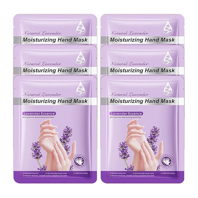 Hand Masks Moisturizing Gloves,6 Pairs Hydrating Hand Peel Masks Gift Set for Dry Cracked Hands Care,Long-lasting and Non-greasy Hand Moisturizer Gloves for Women I
