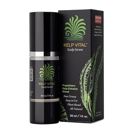 Kelp Vital Hair Growth Serum for Thinning Hair, Daily Scalp Care, Plant-Based Ingredients, Lightweight Non-Greasy, Follicle-Nourishing, Hair Thickening Treatment For Women & Men, 30 mL Airless Pump